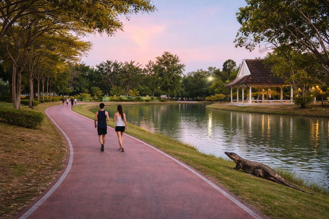 Rama IX Park is a green oasis in the center of Phuket.
